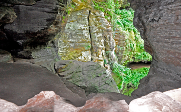 Looking out of The Rock House